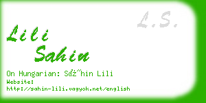 lili sahin business card